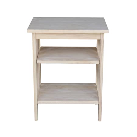 International Concepts Rectangle Mission Printer Stand, 19 W, 14.5 L, 24 H, Wood Unfinished 647